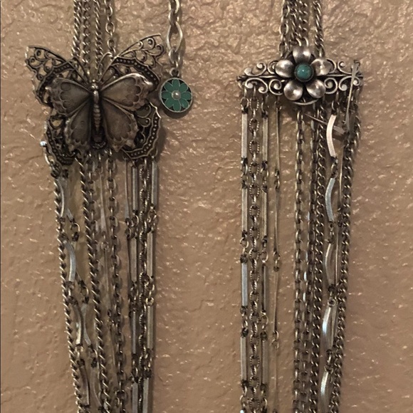 Sweet Romance Jewelry - Ollipop Silver Layers Butterfly Necklace- NWOT